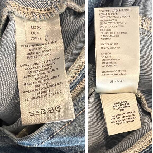 Free People Jett Low-Rise Flare Jeans Size 25 - Picture 6 of 7